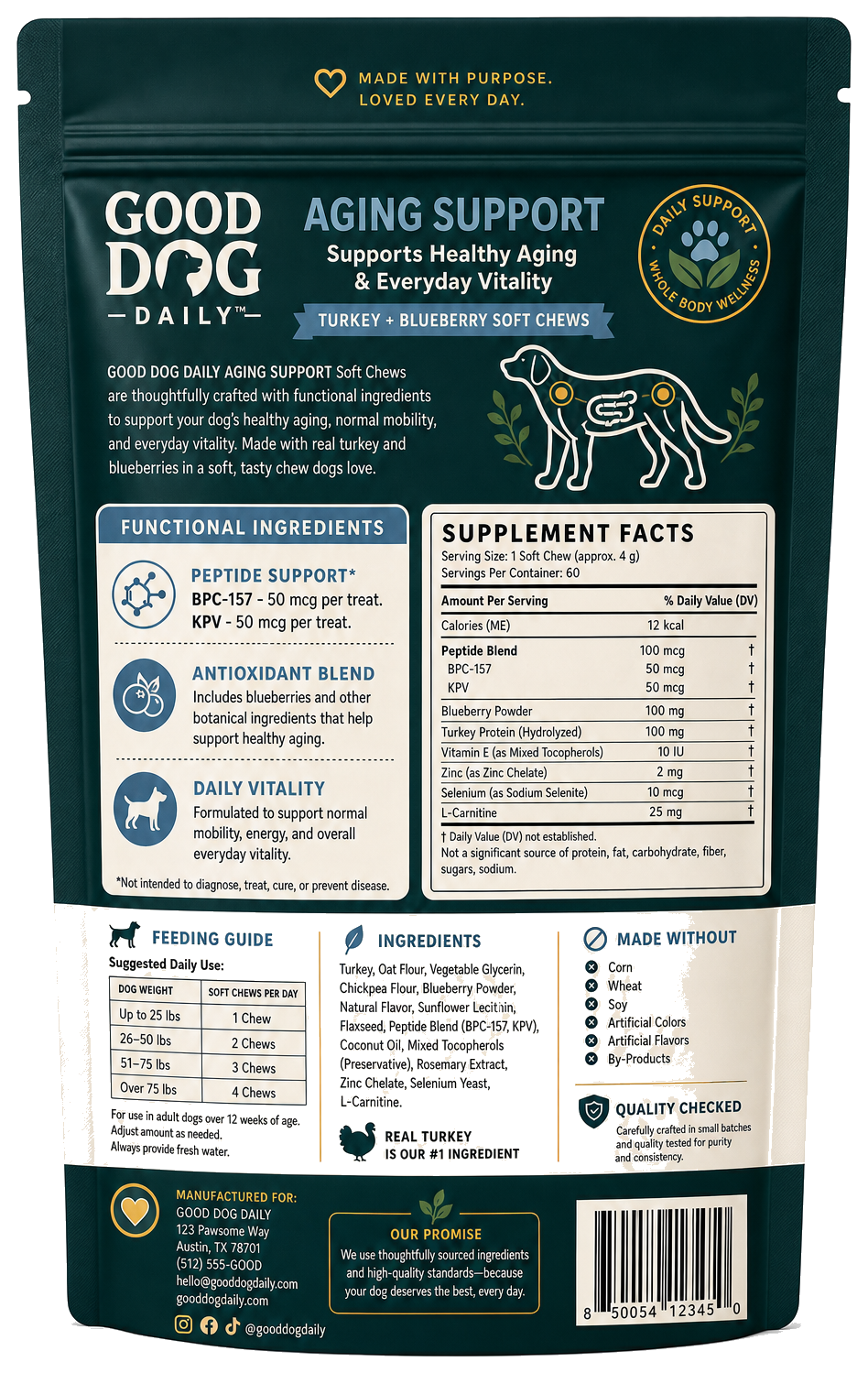 Aging Support back package