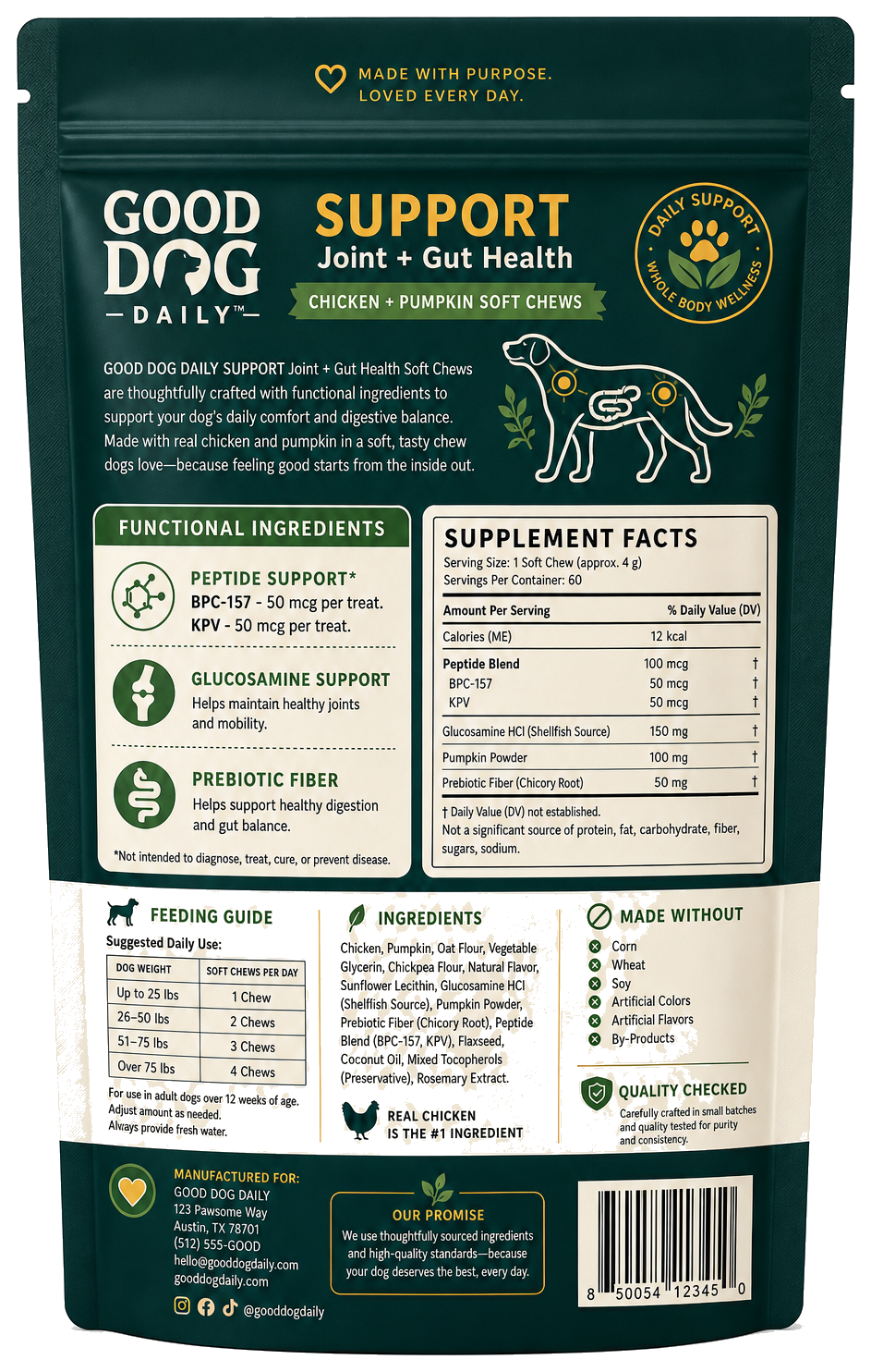 Joint + Gut Health back package